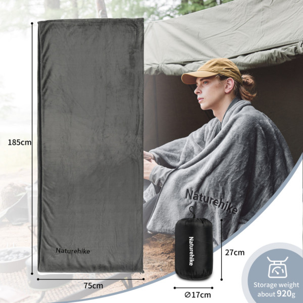 Підкладка для спального мішка Naturehike CNK2450WS024, фліс, графіт