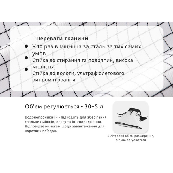 Рюкзак туристичний Naturehike Helium CNK2300016, 30+5 л, чорний