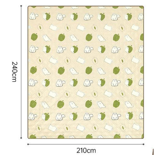 Килимок для пікніка водостійкий Naturehike CNK2350WS010, 210x240 см, бежевий з принтом