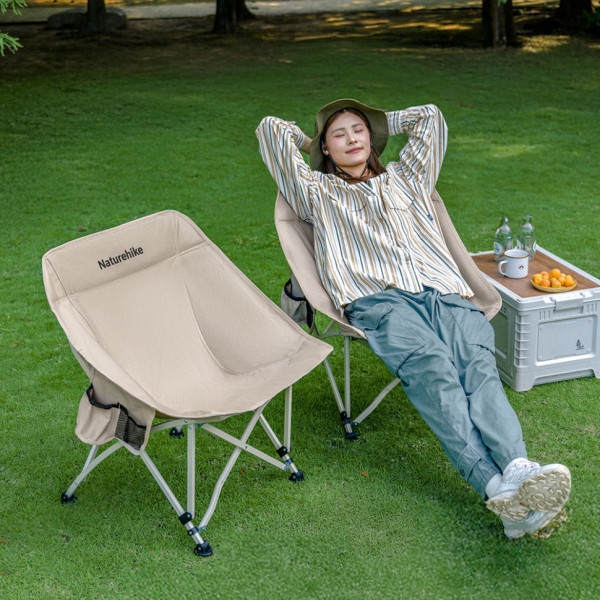 Стілець складаний Naturehike Stellaluna T04 CNK2550JJ022, вуглецева сталь, чорний