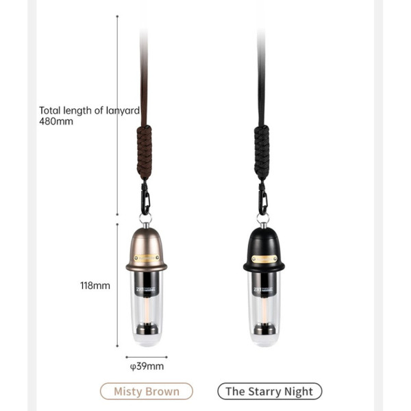 Ліхтар кемпінговий Naturehike CNK2350ZM010, 118х39мм, коричневий
