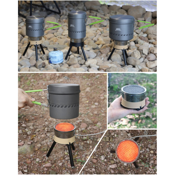 Набір туристичного посуду (каструля + сковорідка) BRS-TS19С, 2,5л, алюміній