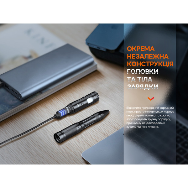 Fenix T6 туристична ручка з ліхтариком синя