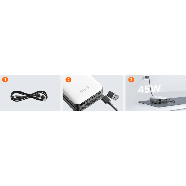 Мобільна батарея (повербанк) Litheli Power Bank 20000 mAh, 45 W, 4А, Fast Charge (U20BY03-0U000)