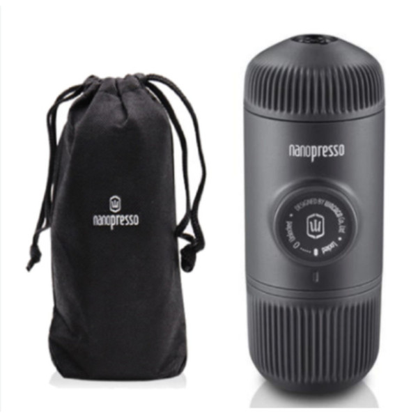 Портативна еспресо-кавоварка Wacaco Nanopresso сіра, механічна, для меленої кави